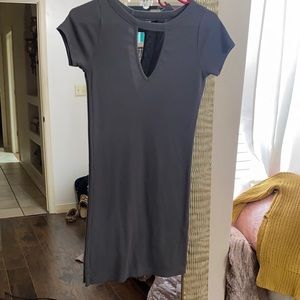 Slim fit gray dress